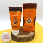 ضدآفتاب سان سیف SPF50 رنگ بژ طبیعی پوست چرب ضد چروک
