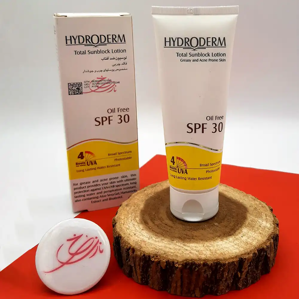 لوسیون-ضد-آفتاب-فاقد-چربی-هیدرودرم-SPF-30-پوست-چرب-75-میل.... لوسیون ضد آفتاب فاقد چربی هیدرودرم SPF 30 پوست چرب 75 میل