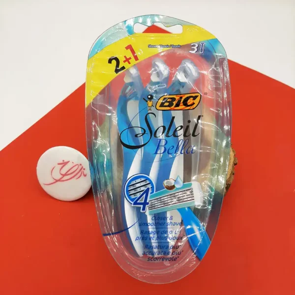 خودتراش زنانه 4 لبه بیک Soleil Bella بسته 3 عددی