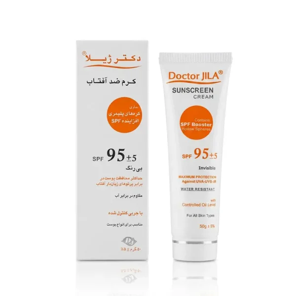 کرم ضدآفتاب SPF 95 دکتر ژیلا بی رنگ 50 گرمی