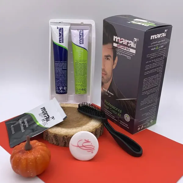 کیت رنگ مو قهوه ای تیره مردانه مارال