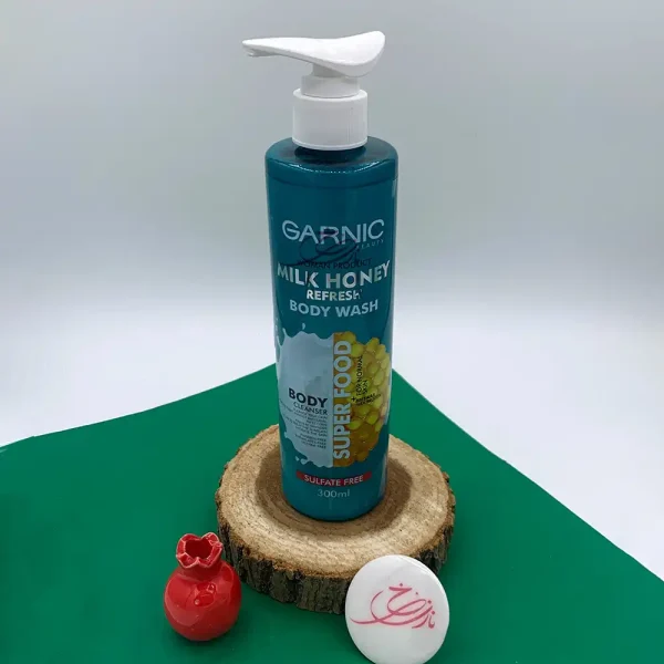 شامپو بدن پوست نرمال شیر و عسل گارنیک 300 میل