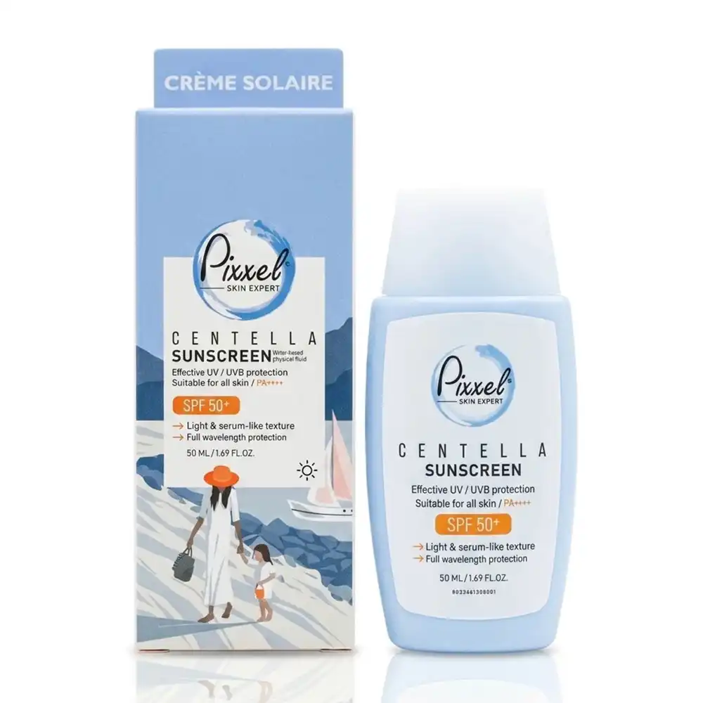 ضد آفتاب پیکسل بی رنگ سنتلا SPF 50+ فیزیکی 50 میلی لیتری