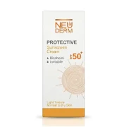 کرم ضد آفتاب SPF 50+ بی‌رنگ نئودرم پروتکتیو پوست نرمال و خشک 50 میلی لیتری