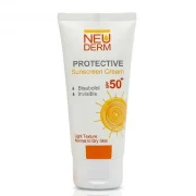 کرم ضد آفتاب SPF 50+ بی‌رنگ نئودرم پروتکتیو پوست نرمال و خشک 50 میلی لیتری