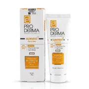 کرم ضد آفتاب SPF 50+ پرودرما بژ روشن پوست چرب و جوش‌دار 40 گرمی