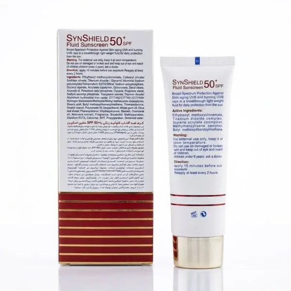 کرم ضد آفتاب SPF50 فلوئید رنگی ساین اسکین 50 گرمی