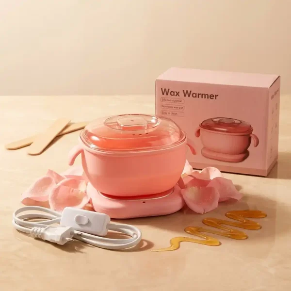 دستگاه موم گرم‌کن سیلیکونی Wax Warmer صورتی
