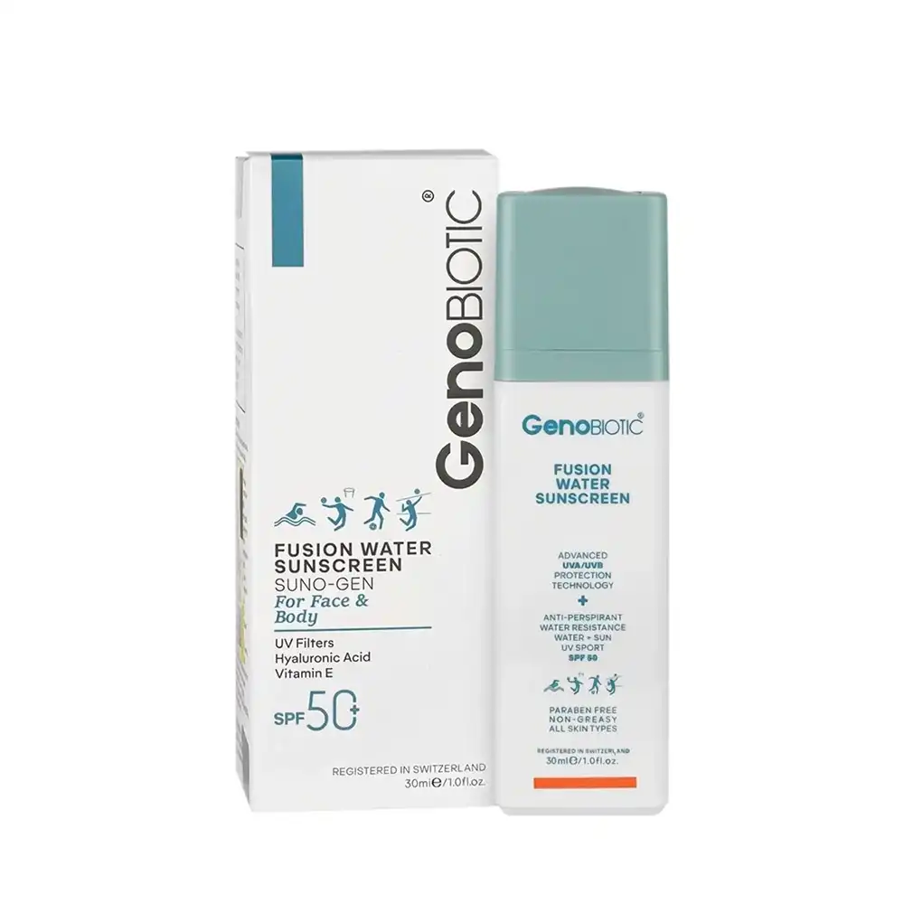 ضدآفتاب فیوژن واتر SPF50 ژنوبایوتیک صورت و بدن ۳۰ میلی لیتری ضدآفتاب فیوژن واتر SPF50 ژنوبایوتیک صورت و بدن ۳۰ میلی لیتری