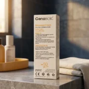 کرم ضدآفتاب SPF50 بی‌رنگ ژنوبایوتیک پوست چرب و مختلط (کد ۱) 50 میلی لیتری