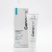 کرم ضدآفتاب SPF50 ژنوبایوتیک بژ روشن پوست خشک و نرمال کد 3 50 میلی لیتری