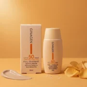 کرم ضدآفتاب SPF50 رنگی ژیناژن پوست خشک و نرمال کد 2 50 میلی لیتری