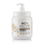 ماسک مو بیول Bio'l (با آبکشی) مدل جوانه گندم Wheat Germ احیا کننده موهای خشک و آسیب دیده پمپی کاسه ای حجم 800 میلی لیتری